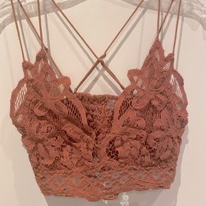 Women’s free people lace bralette in light rust